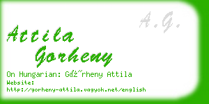 attila gorheny business card